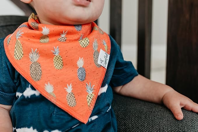 Copper Pearl Baby Bandana Drool Bibs for Drooling and Teething 4 Pack Gift Set “Maui