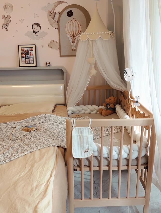 Baby Monitor Flexible Mount for HelloBaby HB65/HB6550/HB6558/HB66/ANMEATE SM935E/SM650|,No Tools, No Wall Damage, Portable with 360° Angle Adjustment (clamp)