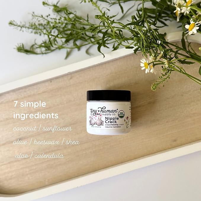 Organic Nipple Cream, Nipple Crack Lanolin Free Nipple Butter (2 Pack), Balm for Breastfeeding Mothers, No Need to Wash Off, Safe for Baby and Mama