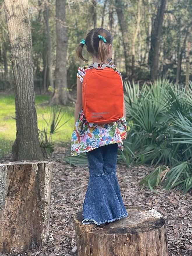 Hip Baby Wrap - Adventure-Ready Backpack for Toddlers - Cotton - Wipeable Fabric Lining and Large YKK Zipper - Perfect for Little Explorers, Comfortable & Stylish Design - Orange