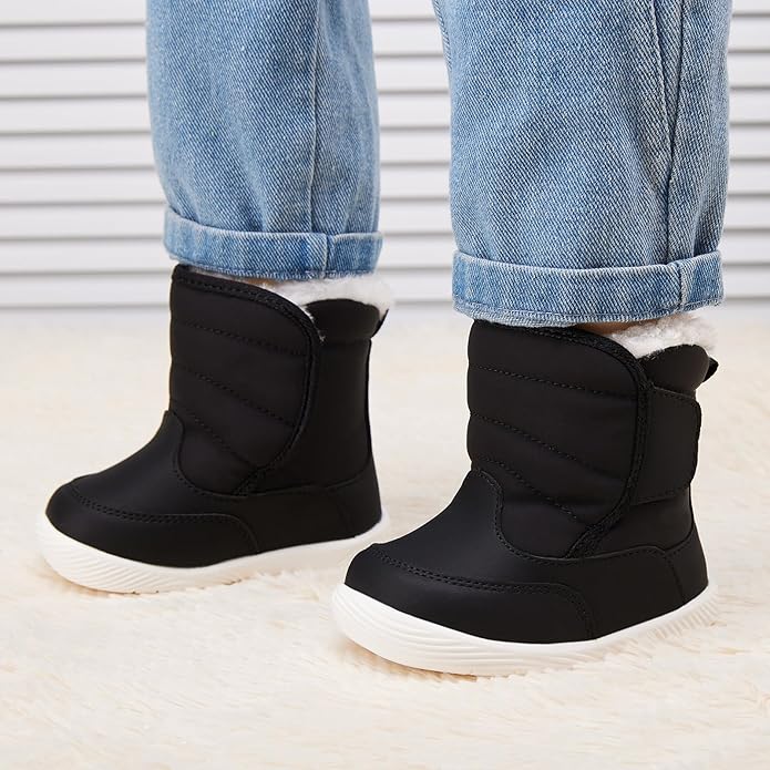 BMCiTYBM Baby Boy Girl Snow Boots Waterproof Winter Warm Booties Nonslip Lightweight Outdoor Shoes for First Walkers 6 9 12 18 24 Months(Infant/Toddler)