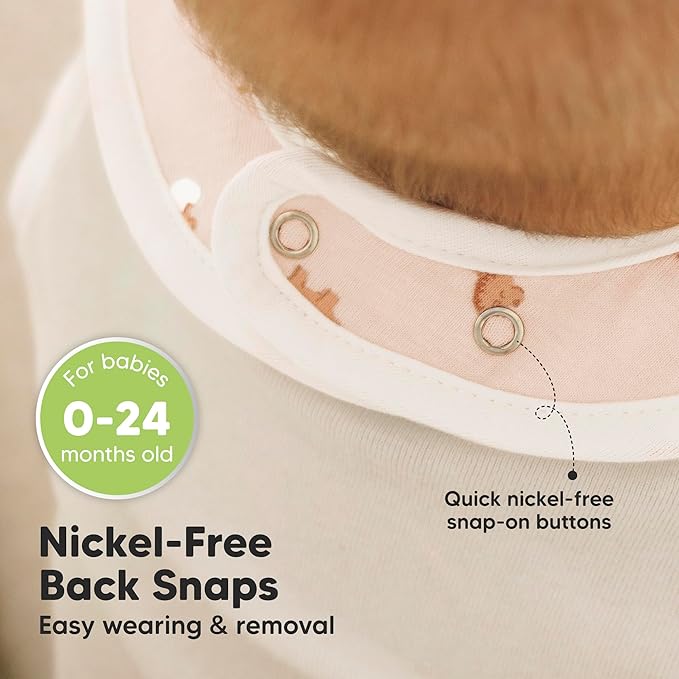 KeaBabies 8-Pack Organic Baby Bibs for Boys, Girls - Super Absorbent Cotton Drool Bibs for Baby Girl & Boy, Teething Toddler, Drooling Newborn, Ultra Soft & Machine Washable (Roarsome)