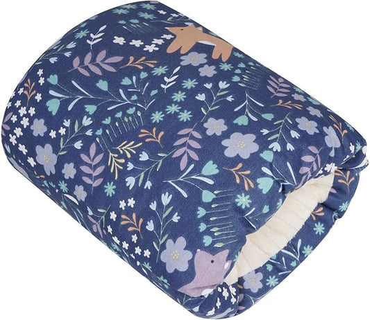 Nursing Arm Pillows for Breastfeeding,Baby Feeding Arm Pillow Portable and Washable for Travel, Soft Cotton Ergonomic Bottle Nursing Essentials（Blue Fox）