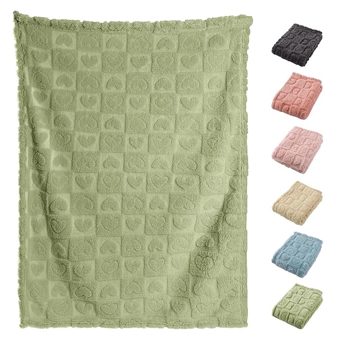 4 Pcs Baby Blankets for Boys Soft Toddler Small Blanket for Daycare, Fleece Kid Mini Blanket for Crib Baby Shower, 30 X 40, Green