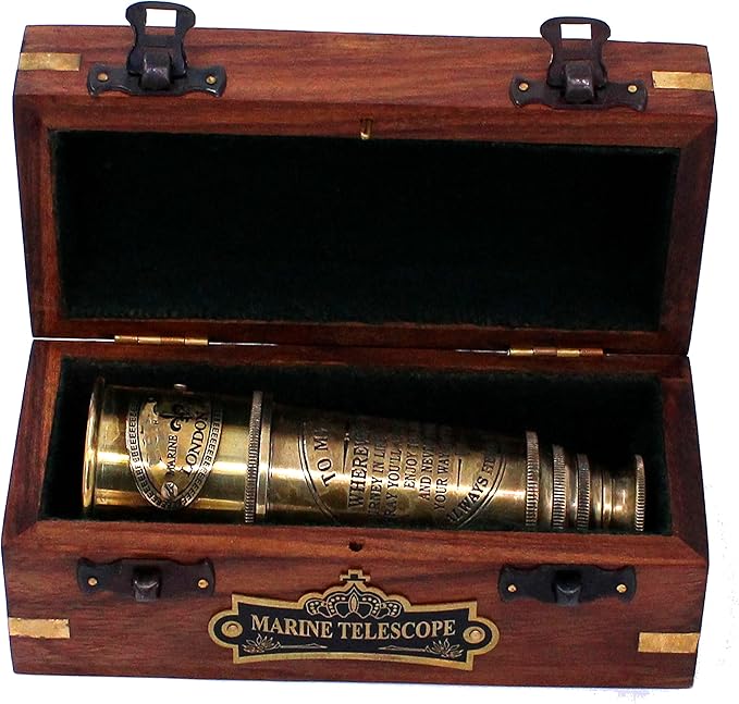 1920 Brass Maritime “to My Son” Camping Telescope - Engraved Graduation Day Gift for Son - Birthday Gift for Son