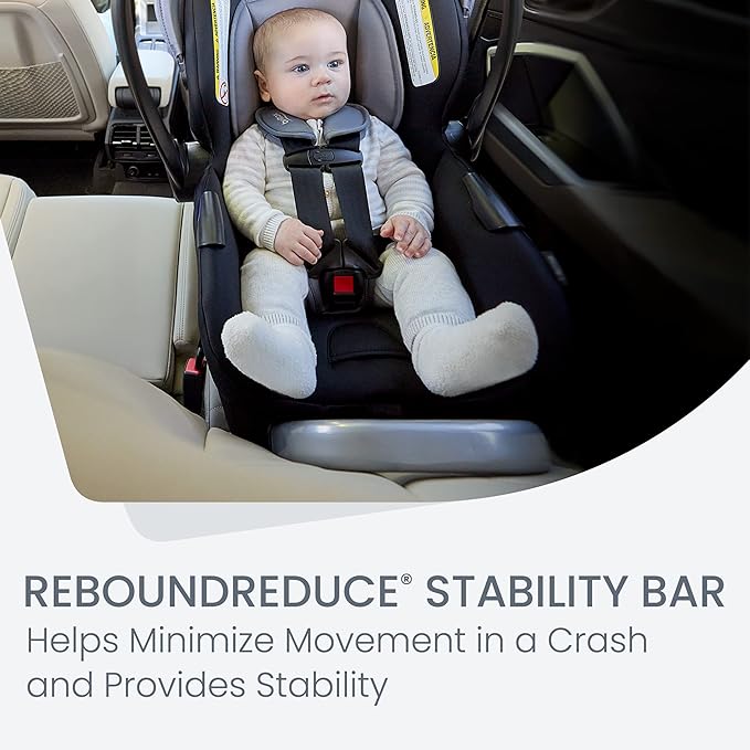 Britax Willow Brook S+ Baby Travel System, Infant Car Seat and Stroller Combo with Alpine Base, ClickTight Technology, SafeWash Insert and Cover, 1 Count, Graphite Onyx