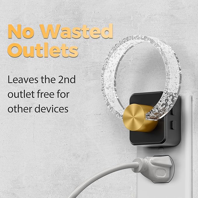 DORESshop Night Lights Plug Into Wall, LED Night Light Color Changing RGB with Dusk-to-Dawn Sensor, Adjustable Brightness Dimmable Nightlights for Hallway, Bedroom,Kids Room