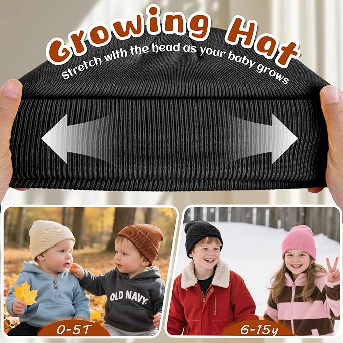 ZOORON Toddler Beanie Baby Boys Girls Beanies Kids Winter Hats Children Knit Warm Caps Soft Ski Hat