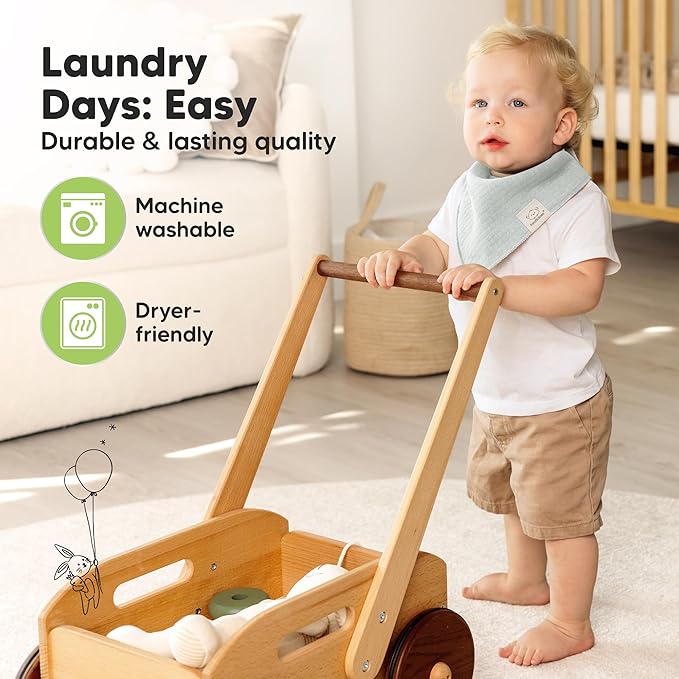 KeaBabies 8-Pack Bandana Bibs for Baby Girls, Boys - Organic Cotton Baby Bibs for Drooling & Teething Newborn, Toddler, Infant 0-36 months, Extra Soft, Absorbent Cloth with Snaps (Sahara/Quin)