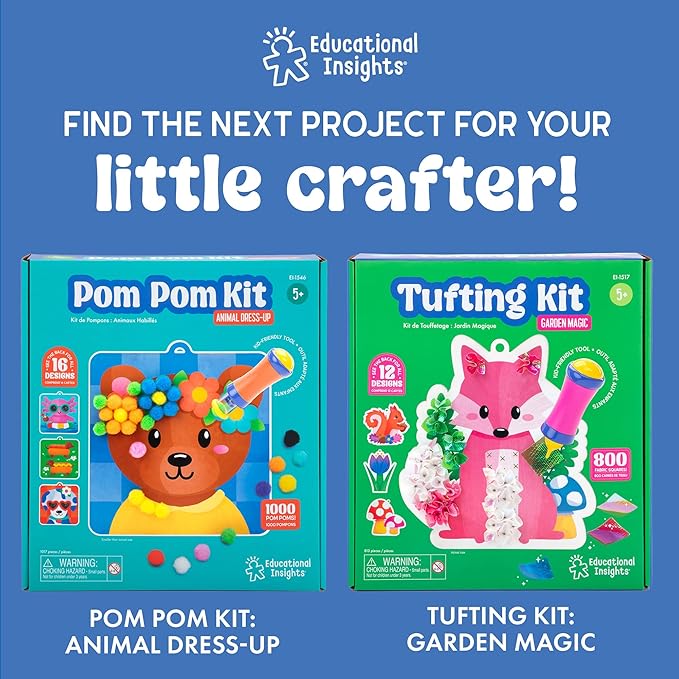 Educational Insights Jumbo Gem Kit - DIY Arts and Crafts Sets for Kids, Easy & Fun Diamond Painting Activity for Small Hands, Crafting & Art Supplies, Jewel Stickers, Creative Gifts, Ages 5+