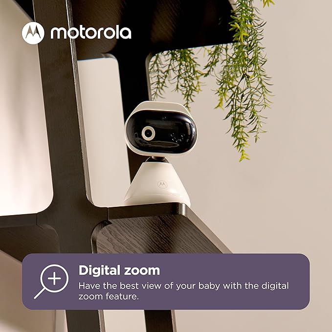Motorola Nursery Baby Monitor WiFi HD with Camera and Audio, Private Connection, 2-Way Audio, Digital Zoom, Temperature Sensor, Lullabies, Night Vision