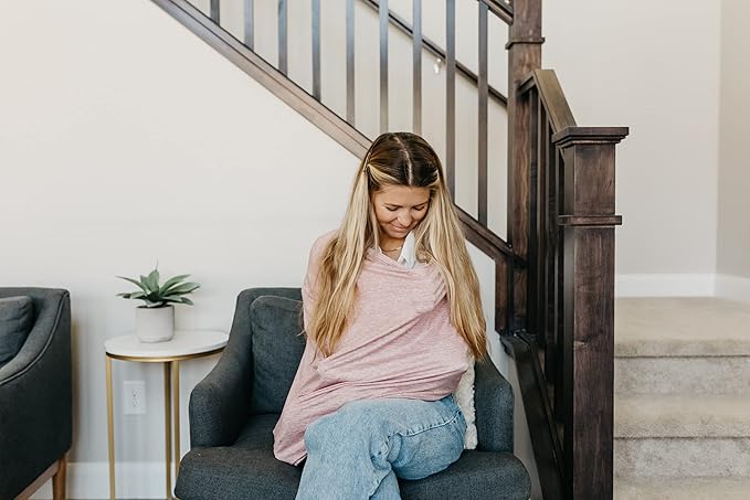 Copper Pearl Multi-Use Cover: Car Seat Covers, Nursing Cover, and Stroller Cover for Sun - Stretchy Fabric, All-Season Use, Stylish Designs, Easy Access for Moms - Maeve