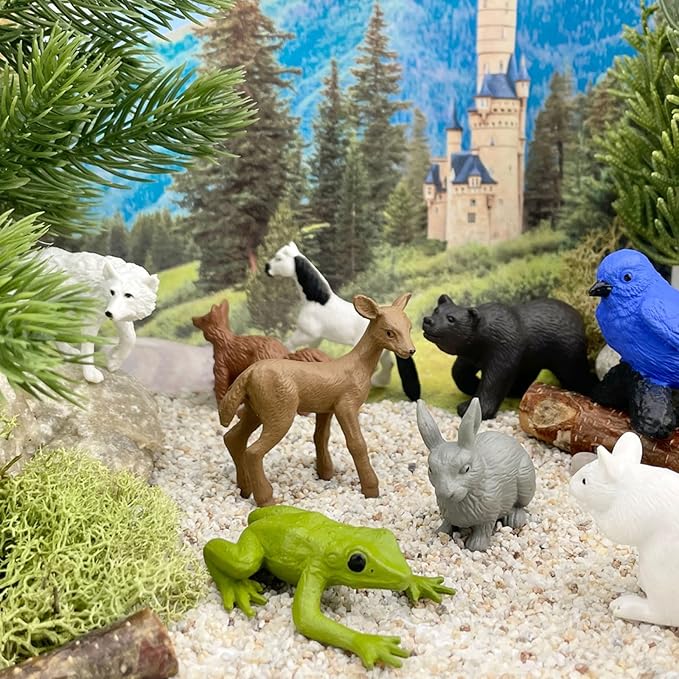 Safari Ltd. Fairy Tale Animals TOOB - Figurines of Unicorn, Dragon, Frog, Wolf, Rabbit, Doe, White Stallion, Bear, Mouse, Bluebird, and Fox - Play Toys for Boys, Girls & Kids Ages 3+