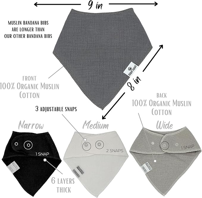 DiaperSquad's Baby Bibs for Drooling and Teething, Bibs for Boys, Baby Girl - Solid Cotton Baby Drool Bibs