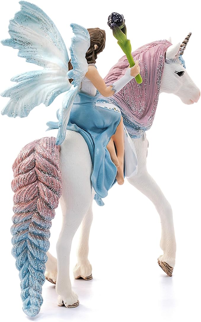 Schleich Bayala - 3 PC Fairy Toys Set - Eyela and Unicorn Figure Playset - Cute Fairy Doll and Fantasy Figurines for Girls and Boys - Magical Toys for Pretend, Imaginative Play - Kids Ages 5+ | 70569