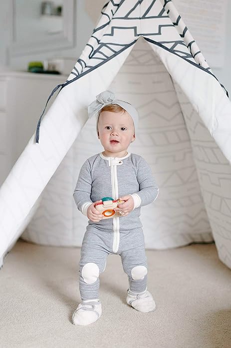 Warm Baby Booties Cozy Baby Slippers Stay on with Non Slid Sole with grippers for Newborns and Infants