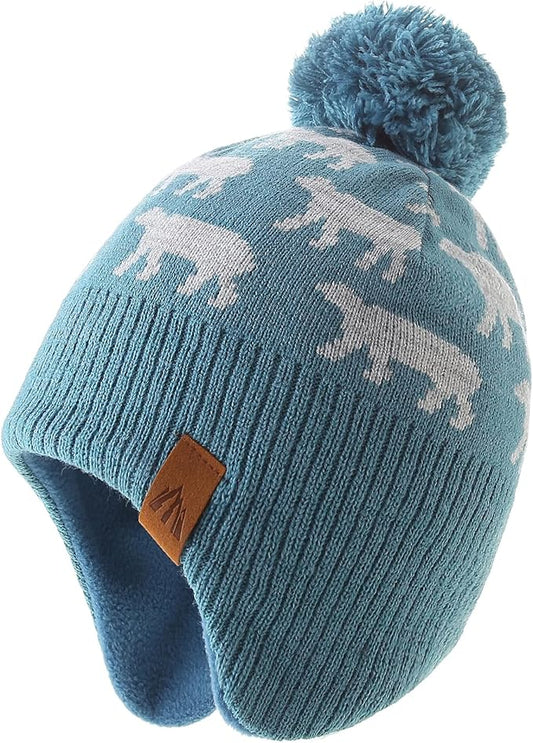 Moon Kitty Baby Boys Hats Toddler Beanies for Boys Winter Fleece Winter Hat Boys