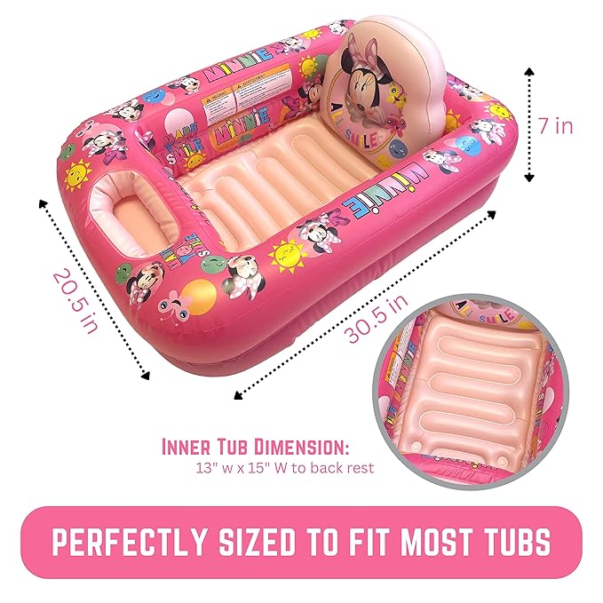 Disney Minnie Mouse 100% Fabulous Inflatable Tub - Baby Bathtub