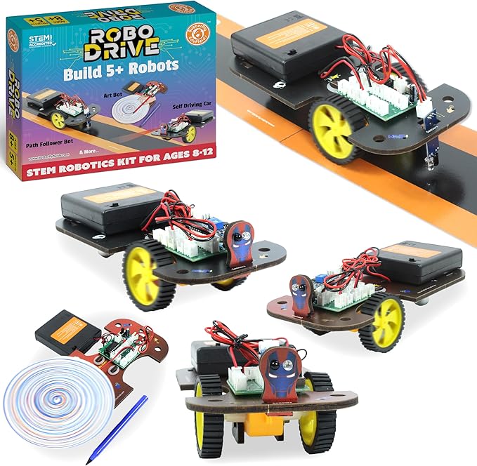 Butterfly EduFields 5in1 STEM Robotics kit | Robot Toys for Kids Ages 8 9 10 11 12 Years Old Boys Girls | Electronics Sensor Modules | No Coding Required | Birthday Gift for Kids Ages 8+