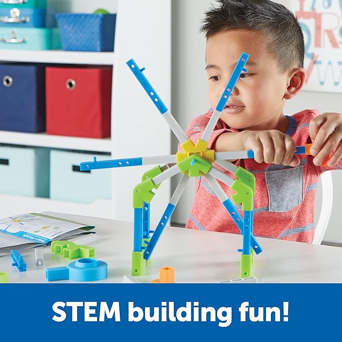 Learning Resources STEM Explorers Motioneering - 56 Pieces, Ages 5+STEM Toys for Kids, Brain Teaser Toys and Games, Kindergarten Games