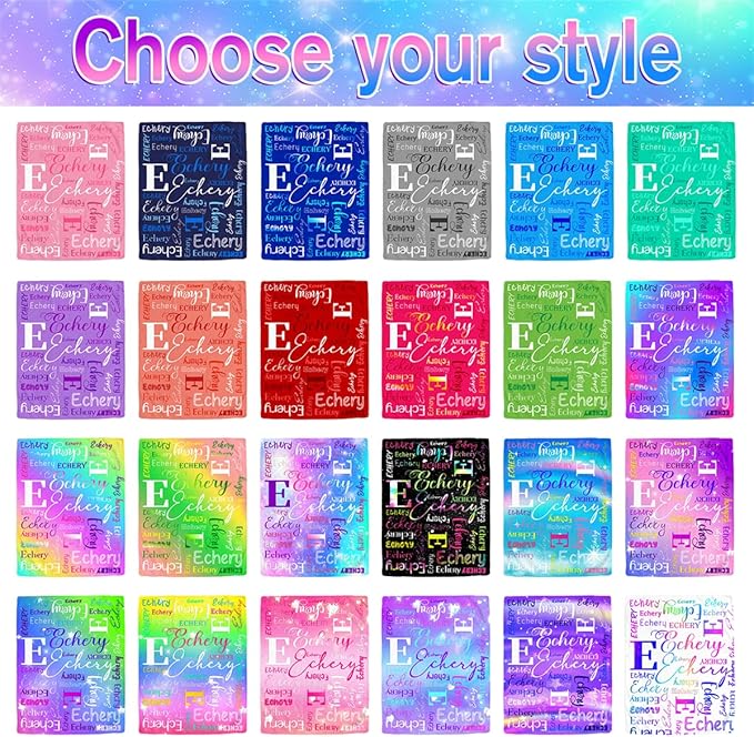 M YESCUSTOM Custom Baby Blanket with Name, Personalized Name Throw Blanket for Girls Boys Kids Customized Flannel Blanket for Men Women Valentines Day Mother's Day Christmas Newborns Dark Blue