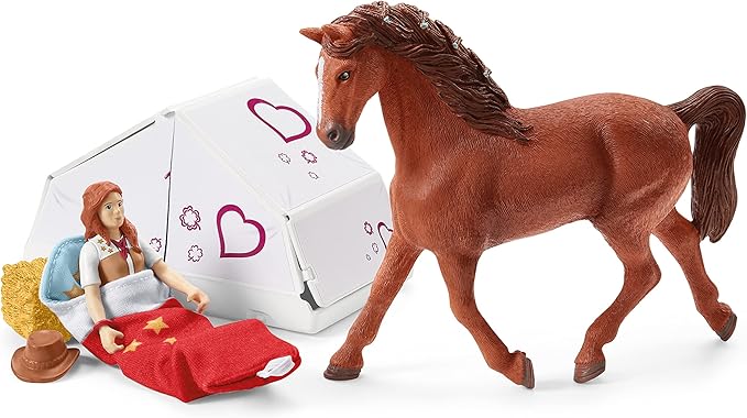 Schleich Horse Car and Trailer Toys - Multi Piece SUV & Trailer Playset, with Horse Figurine, Rider Action Figure, and Pony Accessories, for Girls and Boys Ages 5 and Above