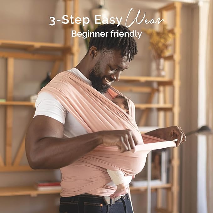 Boba Baby Wrap Carrier – Original Baby Sling Carrier for Newborns (7–35 lbs), Soft, Secure, Hands-Free & Ergonomic, Ideal for Comfortable Bonding, New Parents (Serenity Bloom)