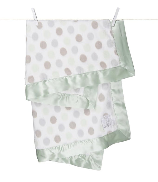 Little Giraffe Unisex Luxe Dot Baby Blanket Celedon - Green One Size