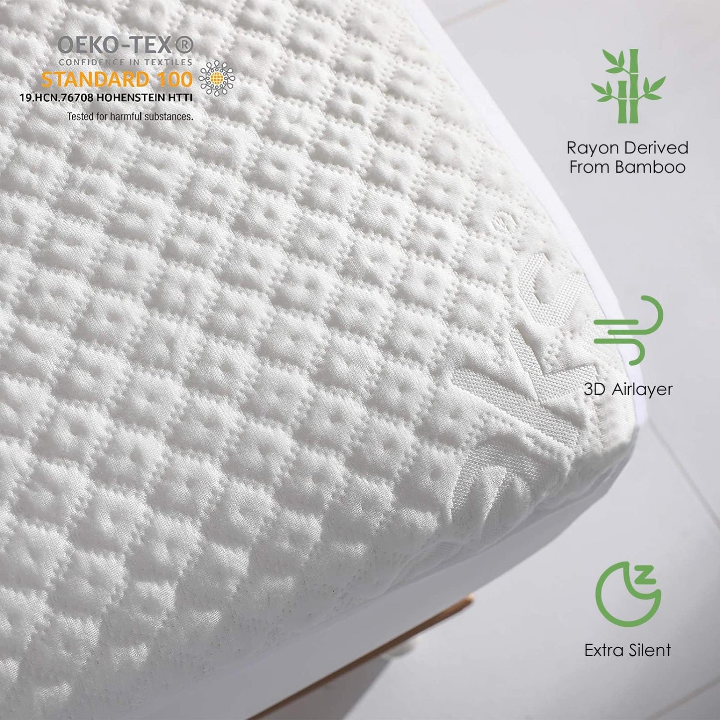 Queen Size Waterproof Mattress Protector Fitted Mattress Pad Cover with Deep Pocket Up to 18''