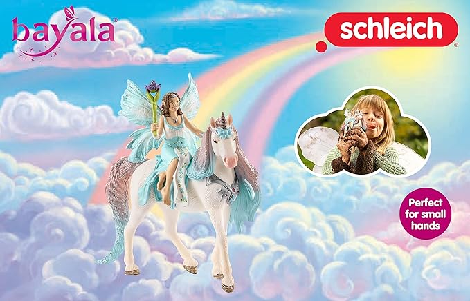 Schleich Bayala - 3 PC Fairy Toys Set - Eyela and Unicorn Figure Playset - Cute Fairy Doll and Fantasy Figurines for Girls and Boys - Magical Toys for Pretend, Imaginative Play - Kids Ages 5+ | 70569