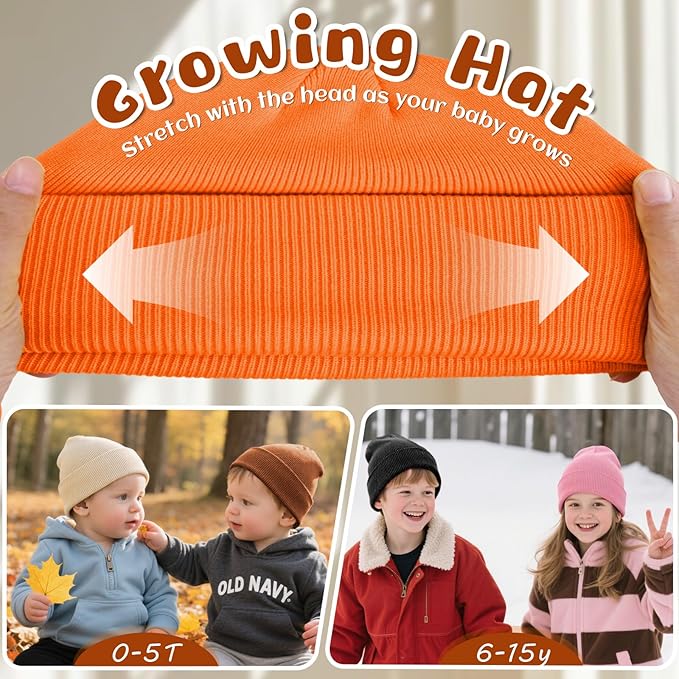 ZOORON Toddler Beanie Baby Boys Girls Beanies Kids Winter Hats Children Knit Warm Caps Soft Ski Hat
