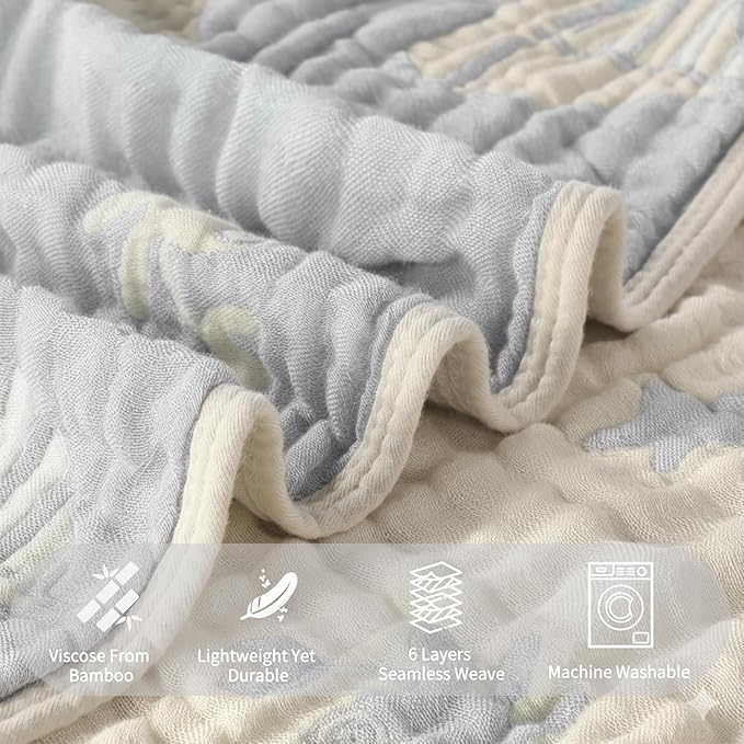 Ultra-Soft Muslin Baby Hooded Towel - 32 x 32 Inches, Ideal for Bath & Beach, Suitable for Both Boys & Girls from Newborns to Toddlers