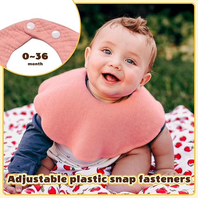 Baby Bibs Muslin Drool Teething Drooling Bibs for Baby Girl Boy Muslin Cotton
