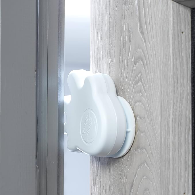 Happy Hands Anti Slam Child Door Safety Finger Trap Stoppers - 2 Pack … (White)