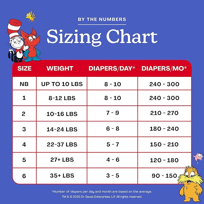 Hello Bello Dr. Seuss Babies Premium Diapers, Size 5, 48 Count: Softness & Protection for Sensitive Skin