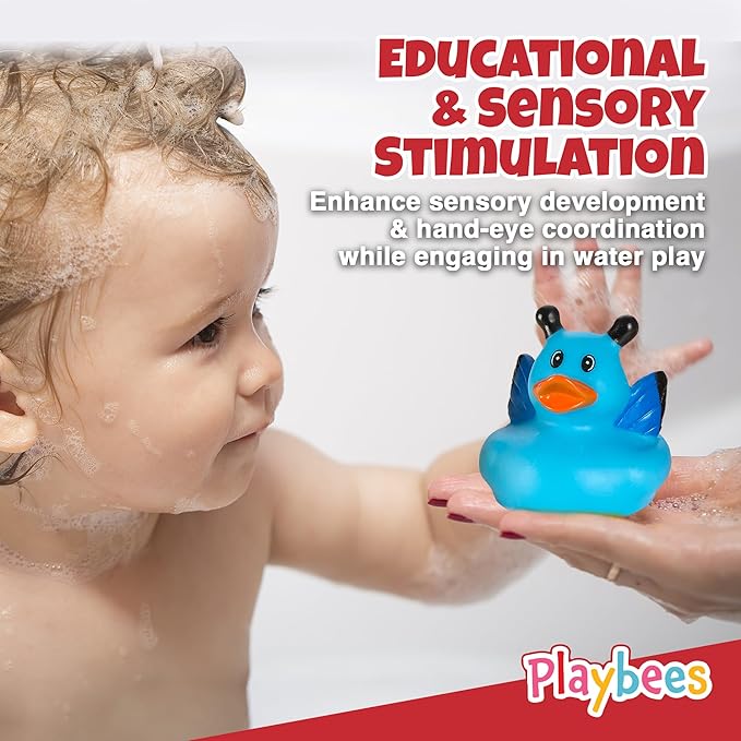 Playbees Rubber Ducks in Bulk 100 Pack Assortment Duckies Kids Baby Bath Shower Toys Jeep Ducking Floater Summer Beach Pool Activity Baby Showers Accessories Classroom Incentives