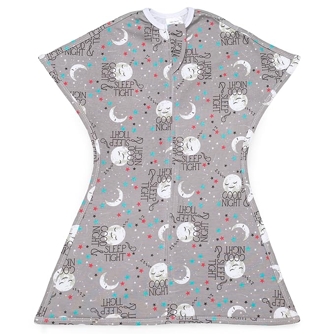 SleepingBaby Zipadee-Zip Transition Swaddle - Cozy Baby Swaddle Blanket with Zipper Convenience - Roomy Wearable Blanket for Easy Diaper Changes - Goodnight Moon, Large (12-24 Month)