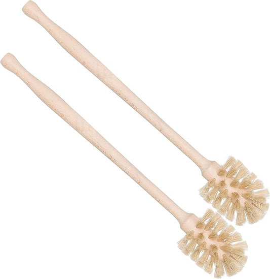 REDECKER Bottle Brush Cleaner - Horsehair and Beechwood Handle for Vases, Pitchers, Mugs, and Baby Bottles, 13-3/4 Inch - Horsehair Bottle Brush - Wooden Bottle Brush - Wood Bottle Scrubber