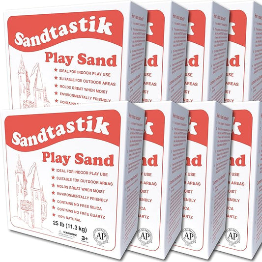 Sandtastik Sparkling White Play Sand, 200 lb (90 kg) - Fill Sandboxes, Sand Trays, Sensory Tables, Water Tables! Scoop, Mold & Pour This Premium Non-Toxic Sand