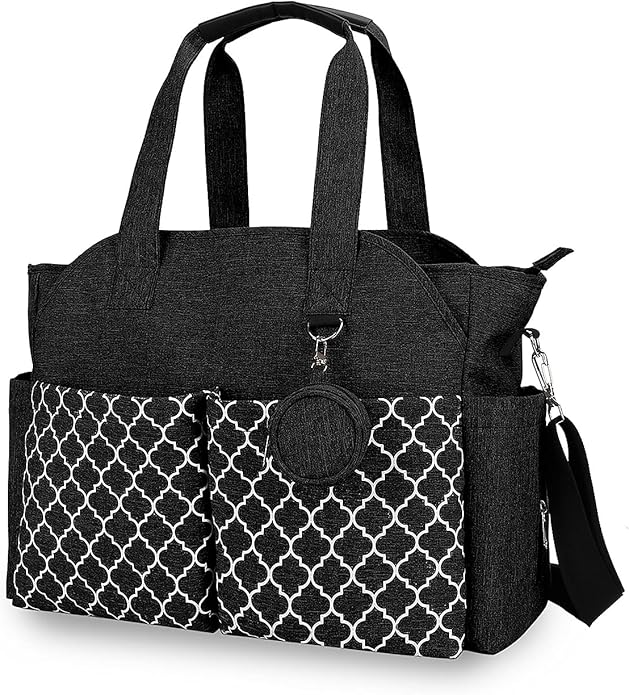 Lmbabter Diaper Bag Tote with Changing Station Upgrade Multi-Function Baby Bag with Adjustable Shoulder Strap