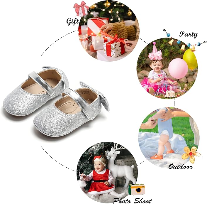 Soft Sole Baby Shoes - Infant Baby Walking Shoes Moccasins Rubber Sole Crib Shoes