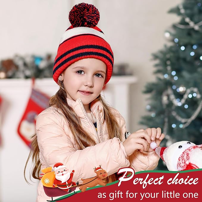 FZ FANTASTIC ZONE Kids Toddler Winter Hat Beanie with Warm Fleece Ski Baby Hats for 2-7 Years Skull Cap Baby Boys Girls Gifts