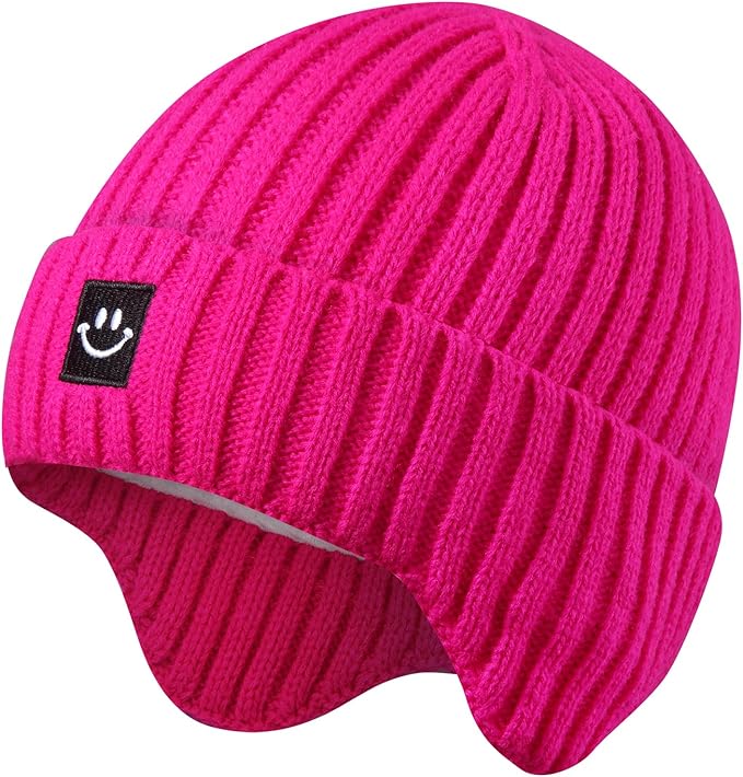 MaxNova Baby Winter Hat Toddler Beanie Hat Earflap Knit Cap for Boys Girls 0-8 Years