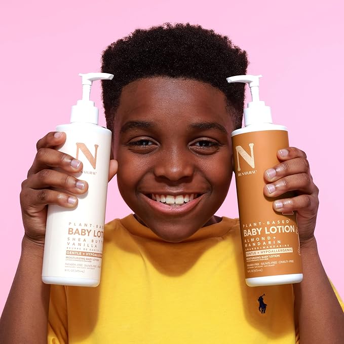 Dr. Natural Moisturizing Baby Lotion - Shea Butter Baby Lotion for Newborn and Kids - Body Lotion for Sensitive Skin - Almond and Mandarin - 16 oz