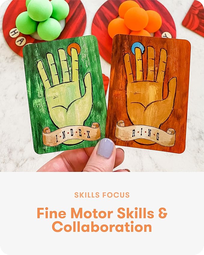 SimplyFun Handy - Family Game for Kids and Adults Ages 8+ - Fine Motor Skills Game with Soft Balls and Cards - Classroom, Party, or Family Game Night Fun