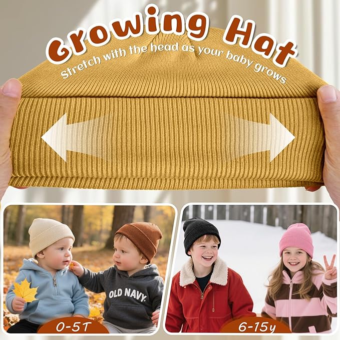 ZOORON Toddler Beanie Baby Boys Girls Beanies Kids Winter Hats Children Knit Warm Caps Soft Ski Hat