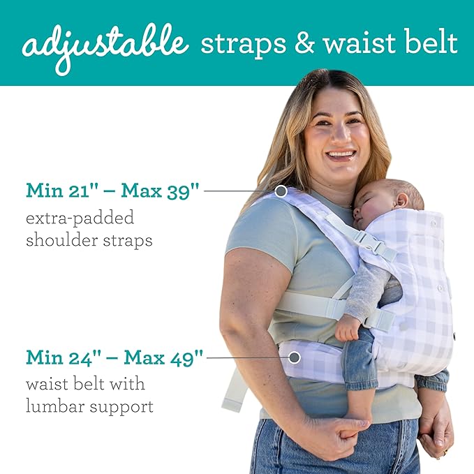 Infantino Flip Advanced 4-in-1 Baby Carrier - Ergonomic, Convertible, Face-in and Face-Out Front and Back Baby Carrier for Newborn to Toddler 8-32 lbs, Plaid