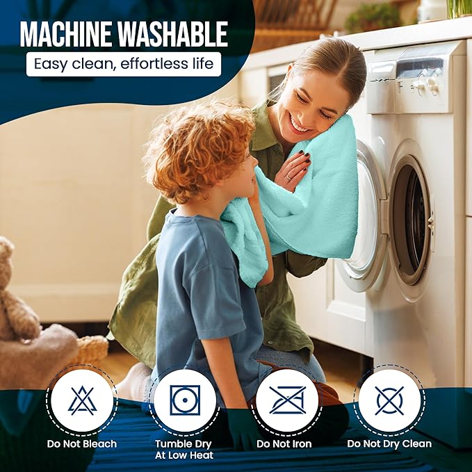 Utopia Bedding Waterproof Mattress Protector King Size, Premium Terry Mattress Cover 200 GSM, Breathable, Fitted Style with Stretchable Pockets (Spa Blue)