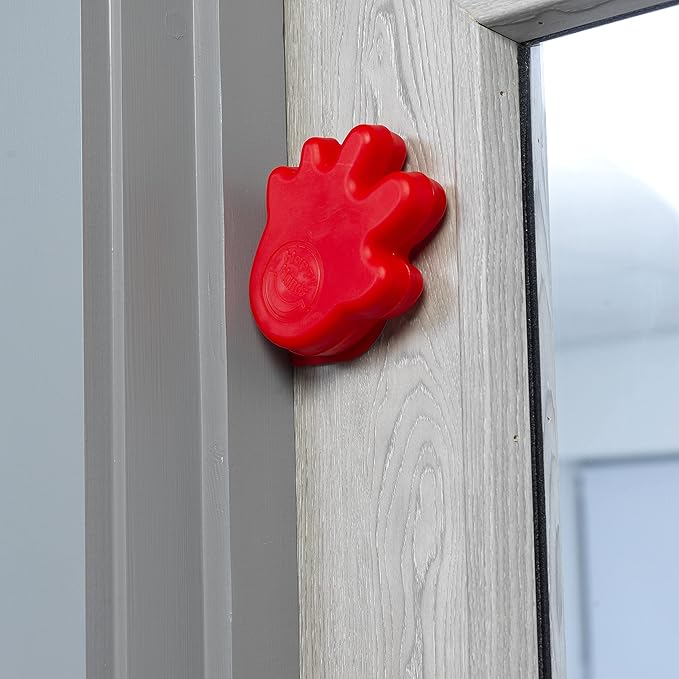 Happy Hands Anti Slam Child Door Safety Finger Trap Stoppers - 2 Pack … (Red)