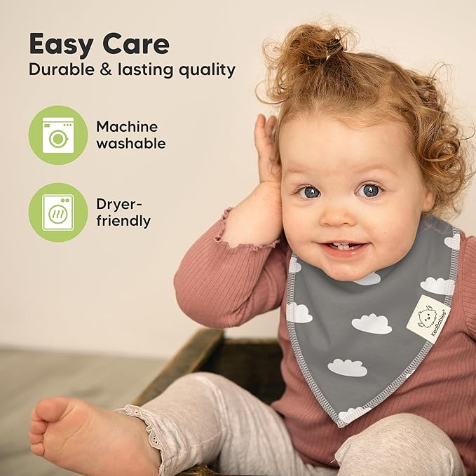 8-Pack Organic Baby Bandana Bibs for Boys, Girls - Super Absorbent Triangle Baby Bibs for Drooling and Teething Infant, 100% Cotton Extra Soft for Newborn, Infant 0-36 Months (Crossroads)